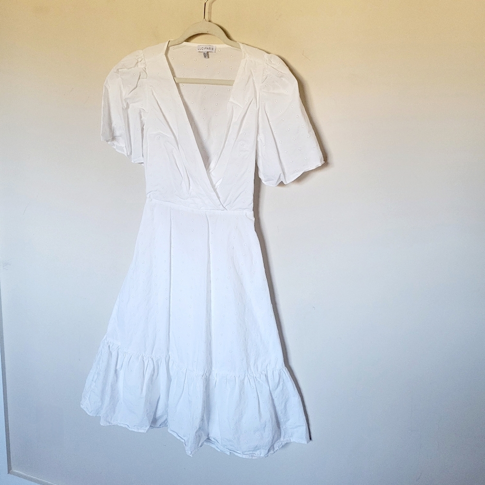 Lucy Paris Mona Dress in White - Picture 5 of 8